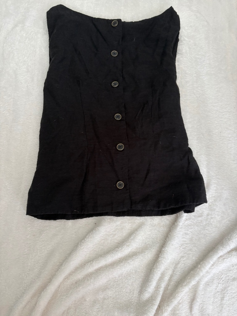 Maeve Anthropologie Tank Women's Size 2 Black Button Up with Back Tie